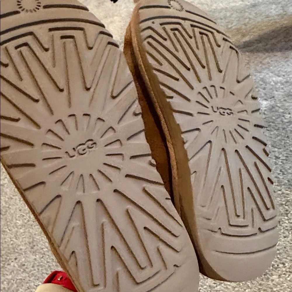 UGG Kids Chestnut Brown Suede Moccasin Boots